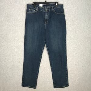 Full‎ Blue Jeans Womens Size 16 x 31 Blue Denim Comfort Classic Straight Stretch